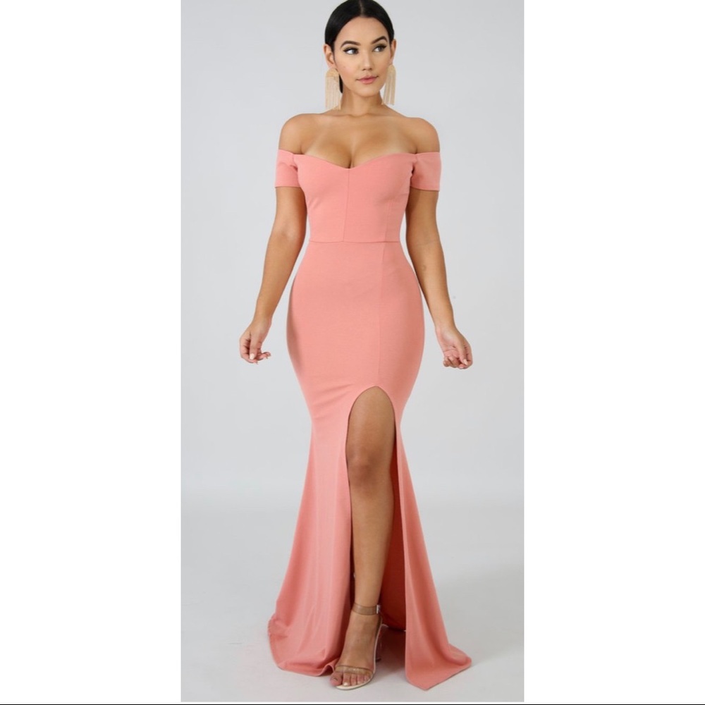Blush Pink Mermaid Dress